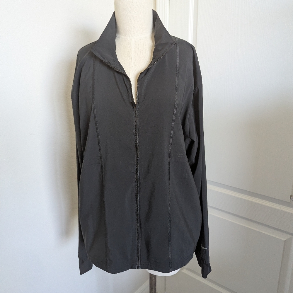 Women's Reebok Black Zip-Up Athletic Jacket